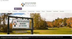 Desktop Screenshot of mountainsideresort.com